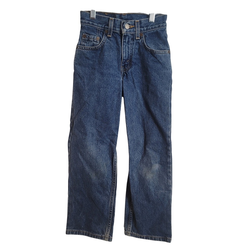 Levi's 550 Relaxed Fit Slim Kids Jeans Size 8 22 X 22 Medium Wash Blue Denim VTG